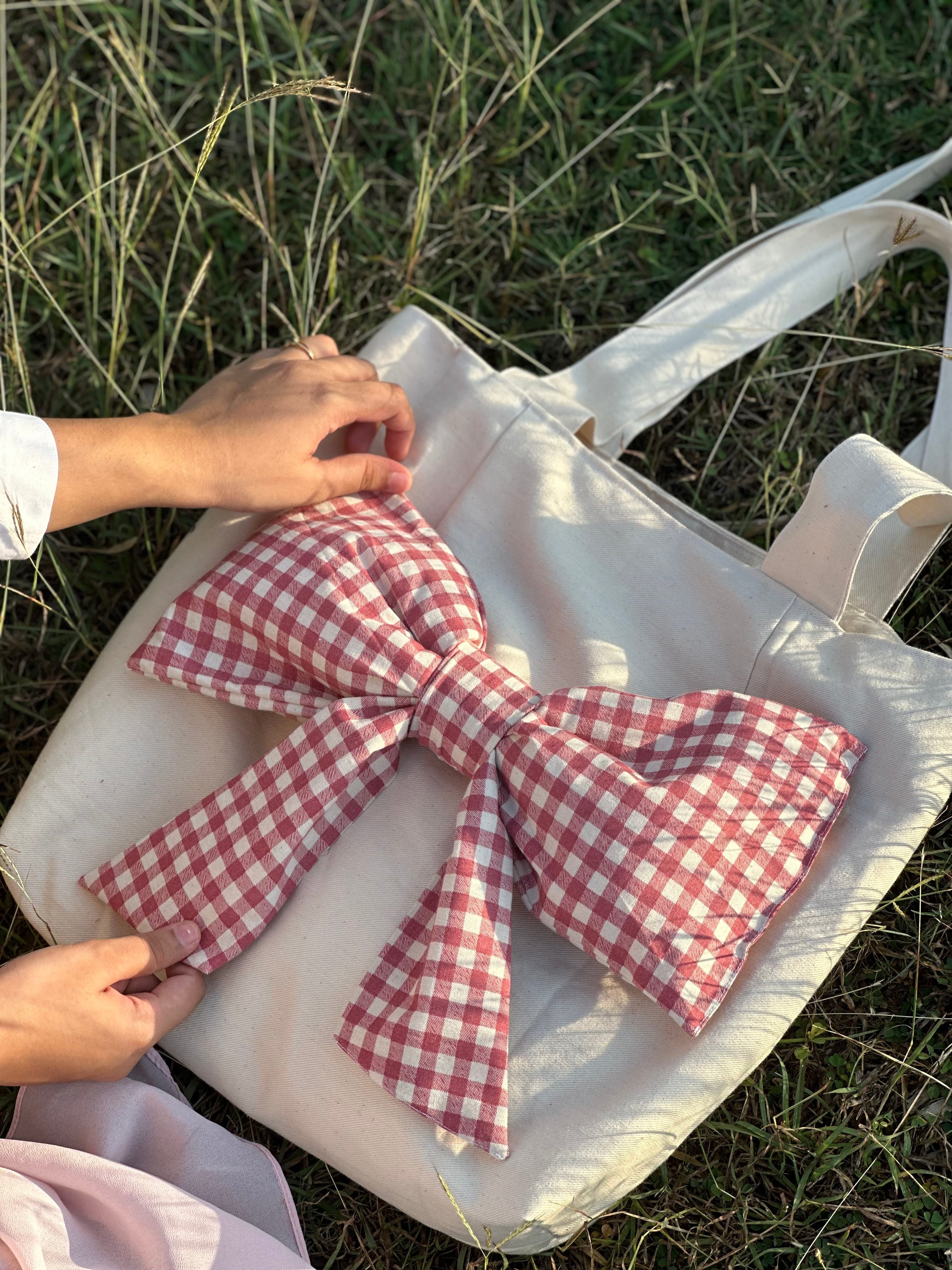 Pink Middle bow bag