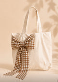 Beige side bow
